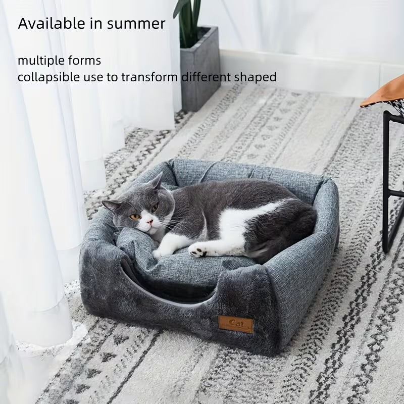 Maison de chat et de petits Chiens, toutes saisons se transformant en panier