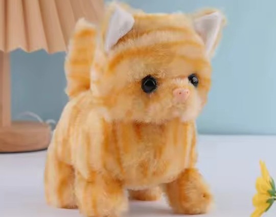 Chat, Jouet Interactif Chat & Chien Petit Chat, simulation de marche modèle roux