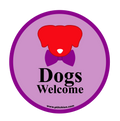 Sticker pour magasin "Dogs Welcome"