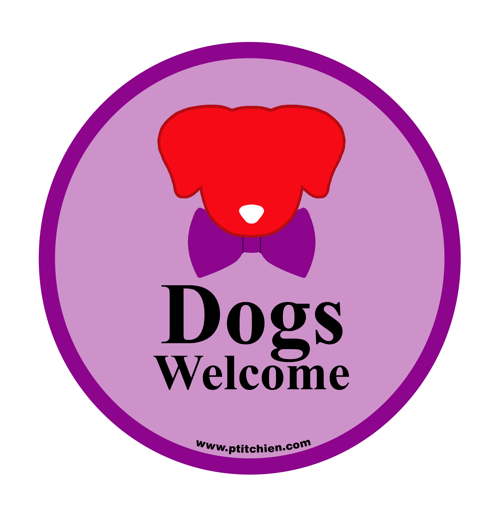 Sticker pour magasin "Dogs Welcome"