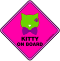 Sticker de voiture et sur porte de maison "Kitty on Board" (Copie)