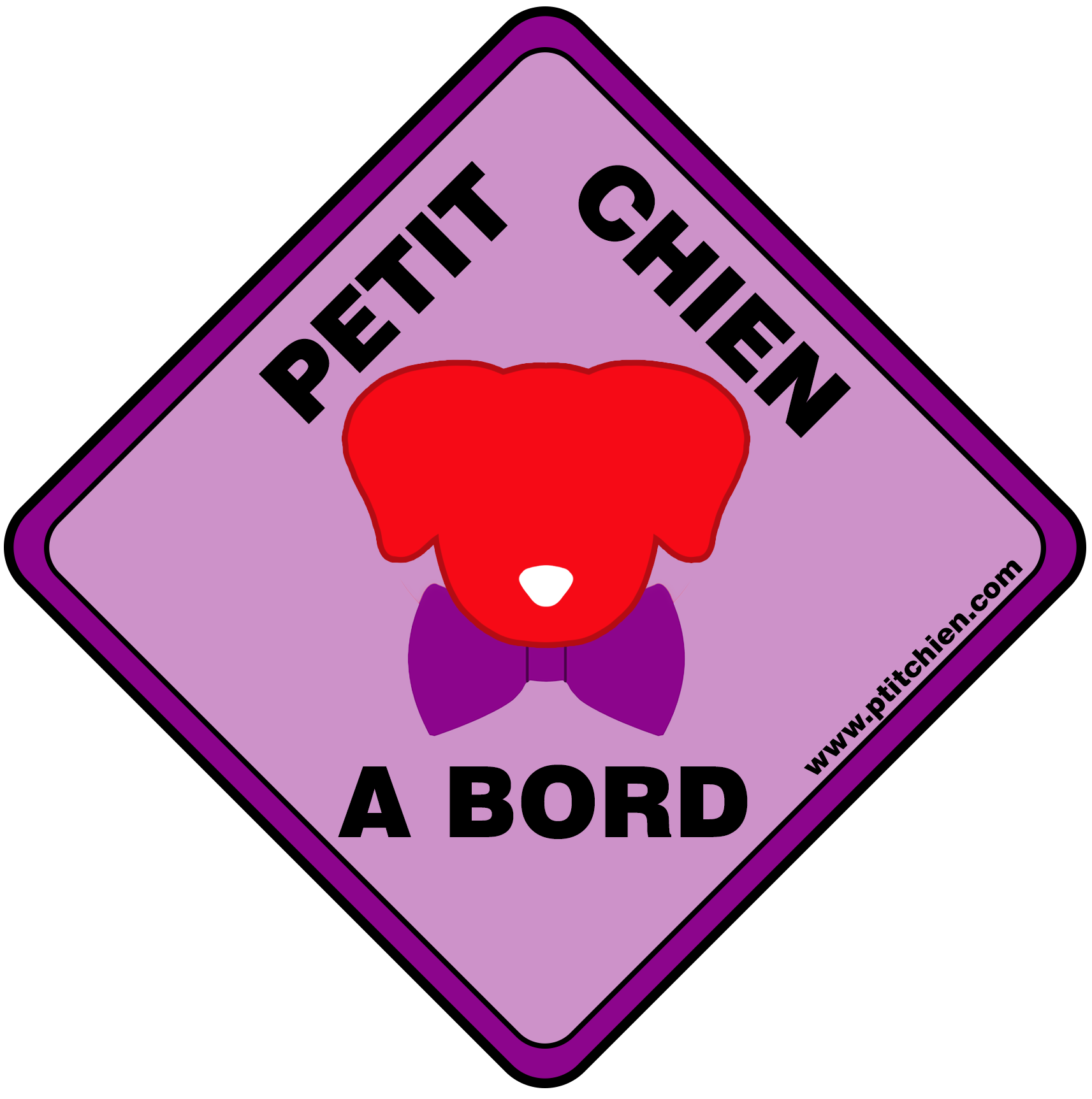 Sticker pour voiture, bateau et sur porte de maison Petit Chien à Bord (Copie)
