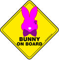 Sticker de voiture et sur porte de maison "Bunny on Board" (Copie 2)