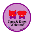 Sticker pour magasin "Cats and Dogs Welcome"