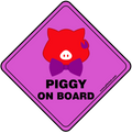 Sticker de voiture et sur porte de maison "Piggy on Board" (Copie 3)