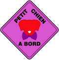 Sticker pour vitre de voiture Petit Chien à Bord