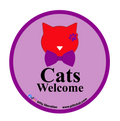 Sticker pour magasin "Cats Welcome"
