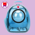 Sac de transport pour chats: sac à dos capsule bleu"Petit Chat"