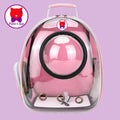 Sac de transport pour chats: sac à dos capsule rose  "Petit Chat"